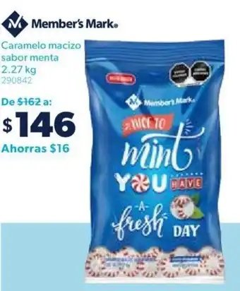 Sam's Club Member's Mark Caramelo Macizo Sabor Menta 2.27kg oferta