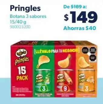 Sam's Club Pringles Botana 3 Sabores 15/40g oferta