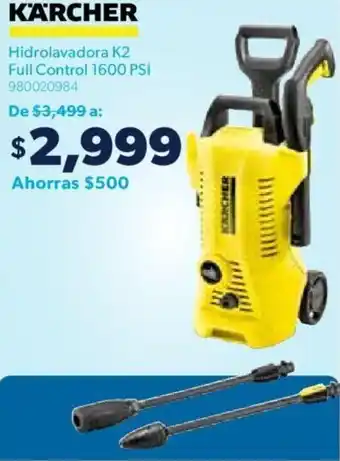 Sam's Club Karcher Hidrolavadora K2 Full Control 1600 PSI oferta