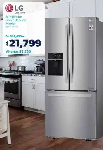Sam's Club LG Refrigerador French Door Inverter 22' oferta