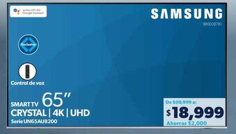 Sam's Club Samsung Smart TV 65" oferta