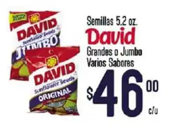 Del Rio Semillas David Grandes o Jumbo 5.2oz oferta
