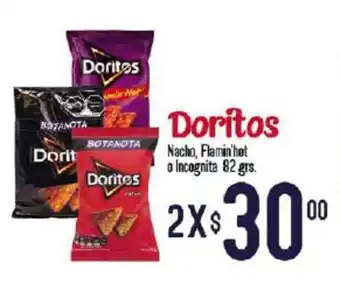 Del Rio Doritos Nacho, Flamin Hot o Incognita 2 x 82g oferta