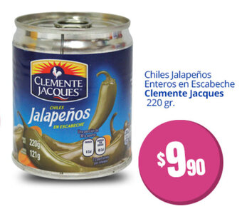 Chiles Jalapeños Enteros en Escabeche Clemente Jacques 220g