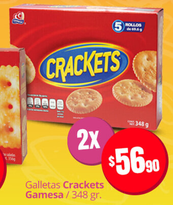 Calimax Galletas Crackets Gamesa 2 x 348g oferta