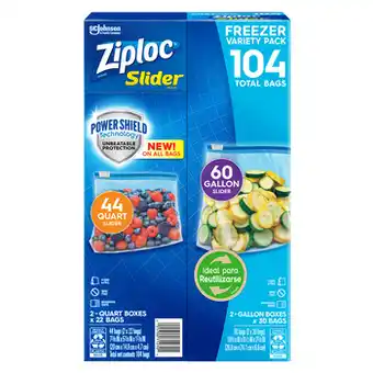 Costco Ziploc Bolsas para Congelar con Cierre Slider 104 pzas oferta