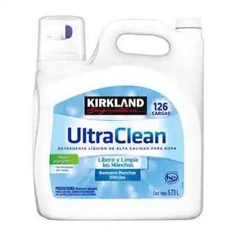 Costco Kirkland Signature Ultra Clean Detergente Líquido sin Aromatizante 5.73 l oferta