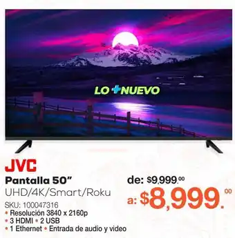 RadioShack Pantalla jvc roku frameless si50urf / 50 pulgadas oferta