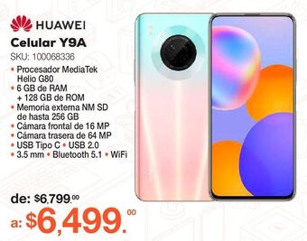 RadioShack Celular huawei y9a / rosa oferta