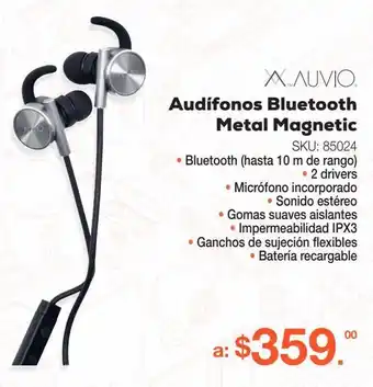 RadioShack Audífonos bluetooth auvio metal magnetic / in ear / plata oferta