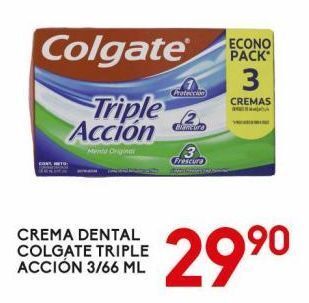 Alsuper Crema dental colgate triple acción 3/66ml oferta
