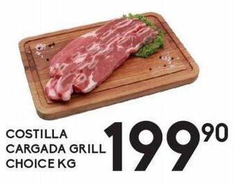 Alsuper Costilla cargada grill choice kg oferta