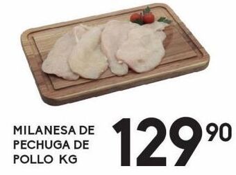 Alsuper Milanesa de pechuga de pollo kg oferta