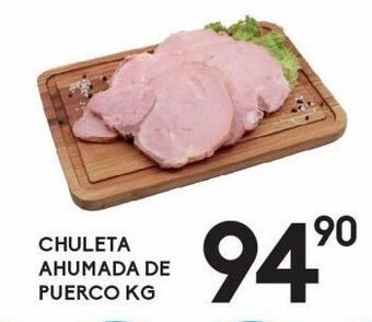Alsuper Chuleta ahumada de puerco kg oferta