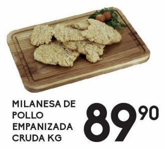 Alsuper Milanesa de pollo empanizada cruda kg oferta
