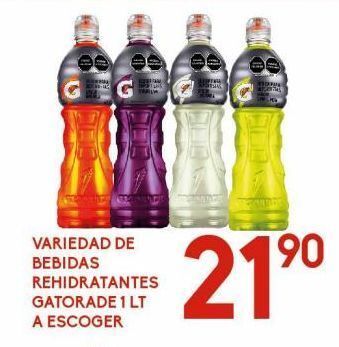 Alsuper Variedad de bebidas rehidratantes gatorade 1lt oferta