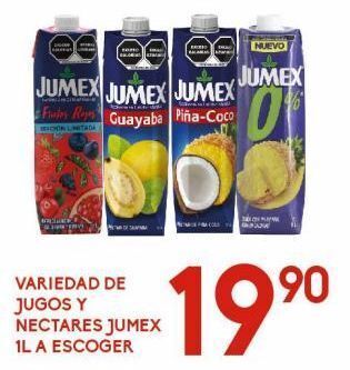 Variedad de jugos y nectares jumex 1l