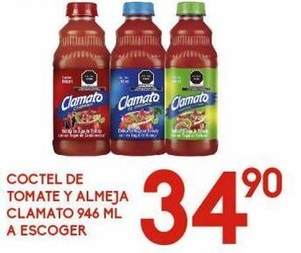 Alsuper Cóctel de tomate y almeja clamato 946ml oferta