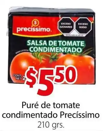 Soriana Híper Puré de Tomate Condimentado Precíssimo 210g oferta