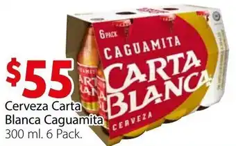Soriana Híper Cerveza Carta Blanca Caguamita 6 x 300ml oferta