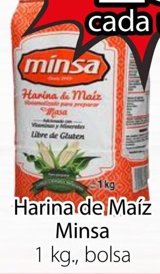 Soriana Híper Harina de Maíz Minsa 1kg oferta