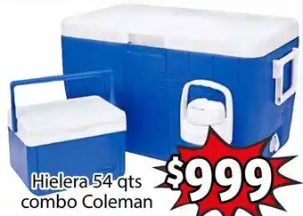 Soriana Híper Hielera Combo Coleman 54 qts oferta