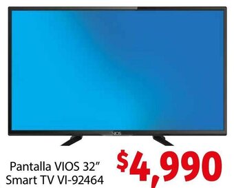 Soriana Híper Pantalla VIOS 32" Smart TV VI-92464 oferta