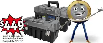 Soriana Híper Combo de 2 Cajas de Herramientas Surtek Heavy Duty 20" y 17" oferta