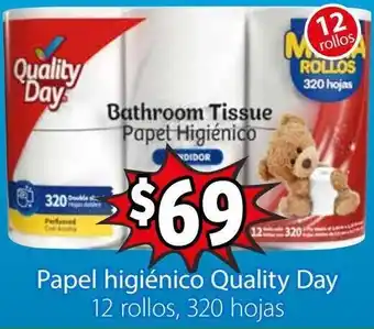 Soriana Híper Papel Higiénico Quality Day 12 Rollos, 320 Hojas oferta