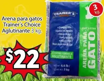 Soriana Híper Arena para Gatos Trainer's Choice Aglutinante 3kg oferta