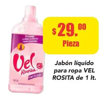 Jabon liquido para ropa VEL ROSITA de 1 lt