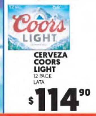Merco Cerveza Coors Light 12 Pack Lata oferta
