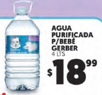 Merco Agua Purificada P/Bebe Gerber 4 Lts oferta