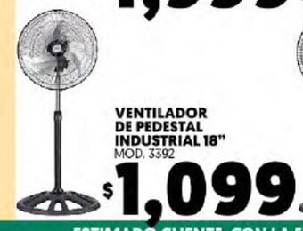 Merco Ventilador de Pedestal Industrial 18" oferta