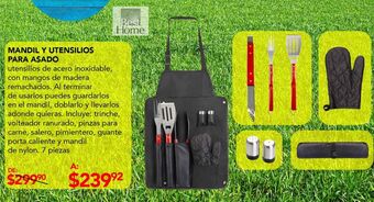 Mandil y utensilios para asado