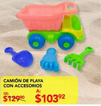 Camión de playa con accesorios