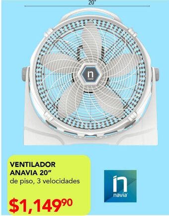 DelSol Ventilador anavia 20" oferta