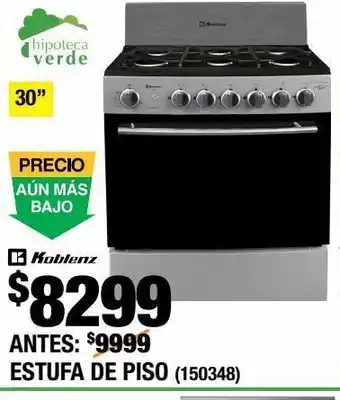 The Home Depot Estufa de gas koblenz 96.5 x 76 x 64 cm oferta