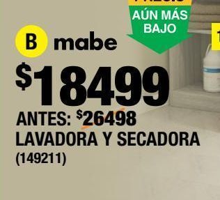 The Home Depot Combo mabe de lavadora 19 kg y secadora 20 kg blanco oferta