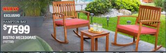 The Home Depot Bistro de jardín con mecedoras 3 piezas oferta