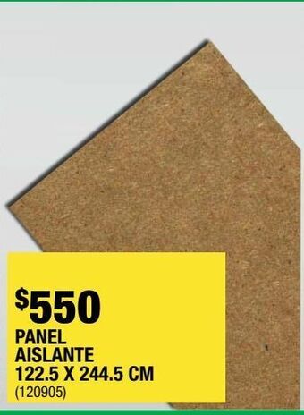 Panel aislante 122.5 x 244.5 cm