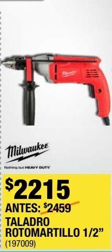 The Home Depot Taladro/rotomartillo 1/2". milwaukee oferta