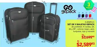 Woolworth Set de maletas gepack 24, 26 y 28 " oferta