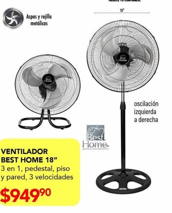 Woolworth Ventilador best home 18" oferta