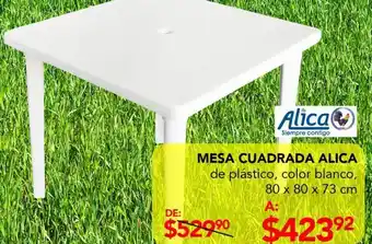 Woolworth Mesa cuadrada alica 80 x 80 x 73cm oferta