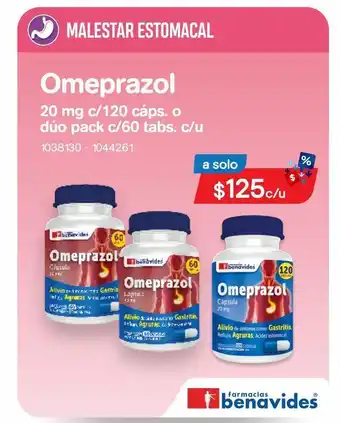 Farmacias Benavides Fabe omeprazol duopack 20 mg 2x60 cap oferta