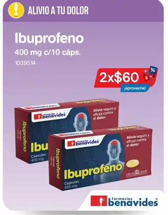 Farmacias Benavides Fabe ibuprofeno 400 mg 20cap oferta