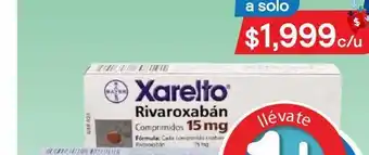 Farmacias Benavides Xarelto 15 mg 28 cmp oferta