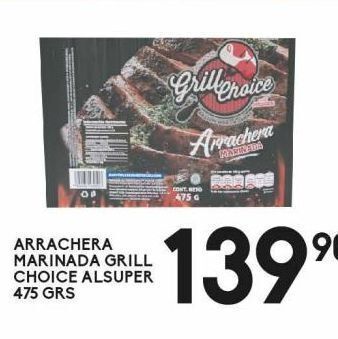 Alsuper Arrachera marinada grill choice alsuper 475 grs oferta