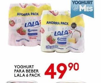 Alsuper Yogurt para beber lala 6 pack oferta